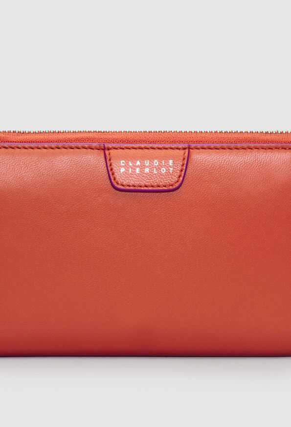 121ANGIE : Small leather goods color RED