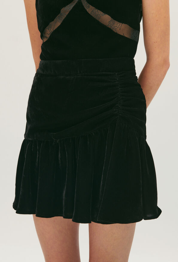 123SISTERVELOURS : Short Skirts color BLACK