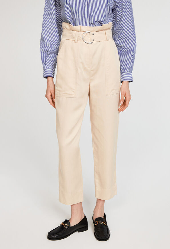 221PEPITA : Jeans and Trousers color CREAM
