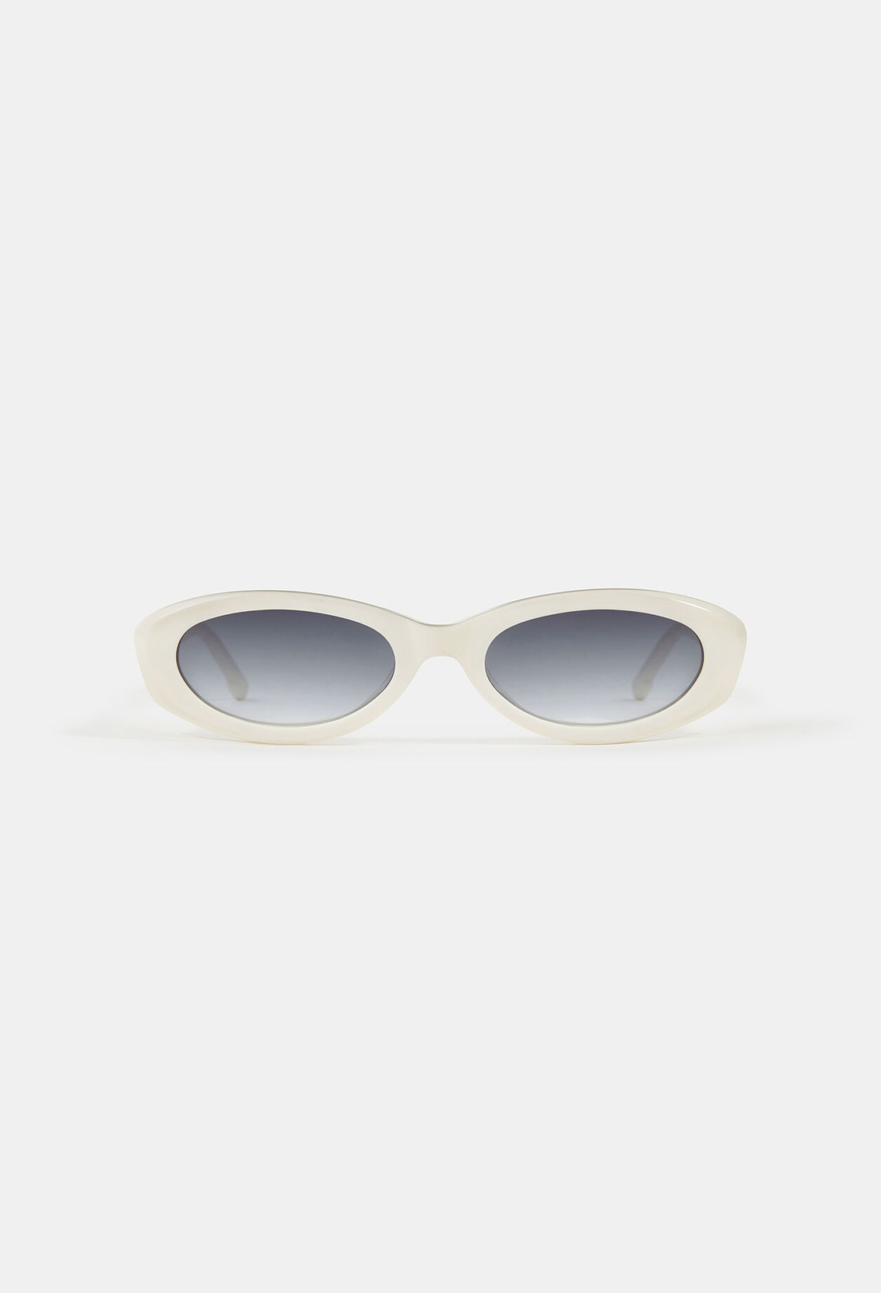 White oval sunglasses shop