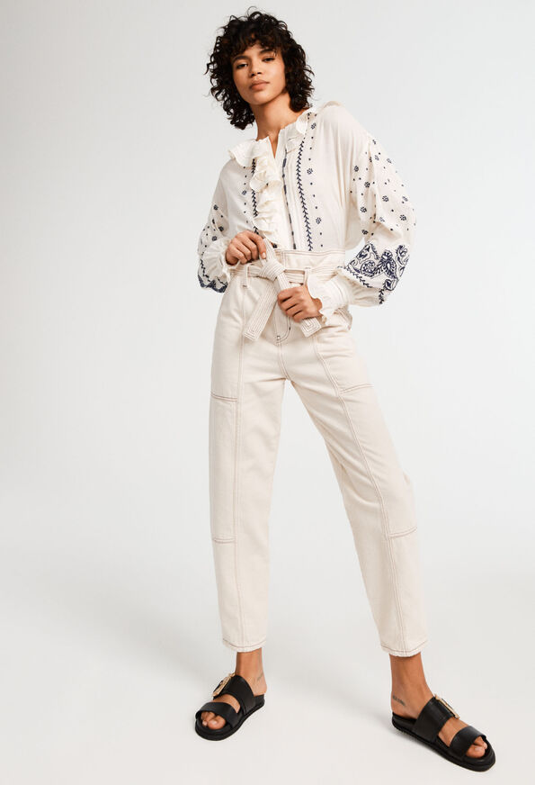 222PERZIK 222PERZIK : Jeans and Trousers color IVORY