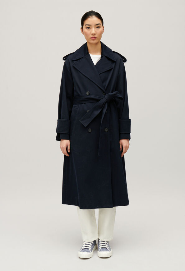 224GWENDAL : Trench Coats color NAVY