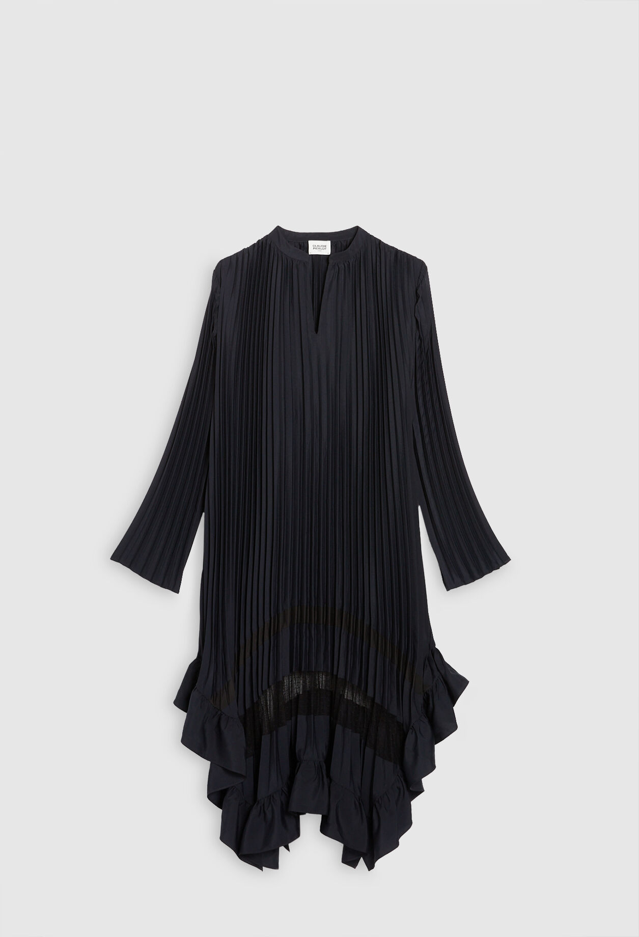 Frill pleated top dress