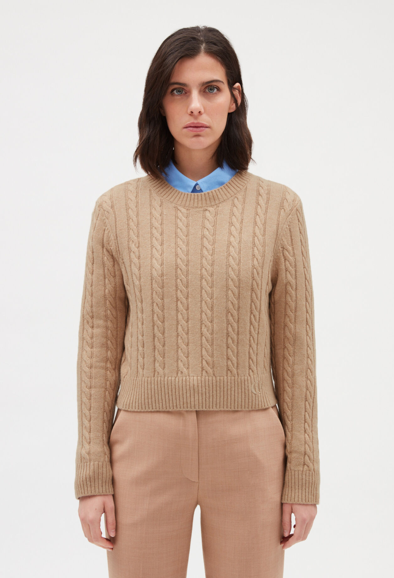 Cable knit cropped jumper | Claudie Pierlot