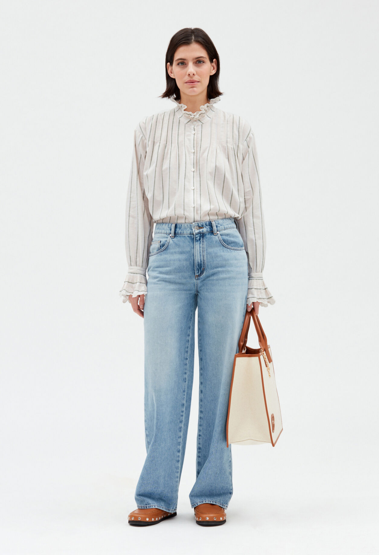 Striped ruffled shirt Claudie Pierlot