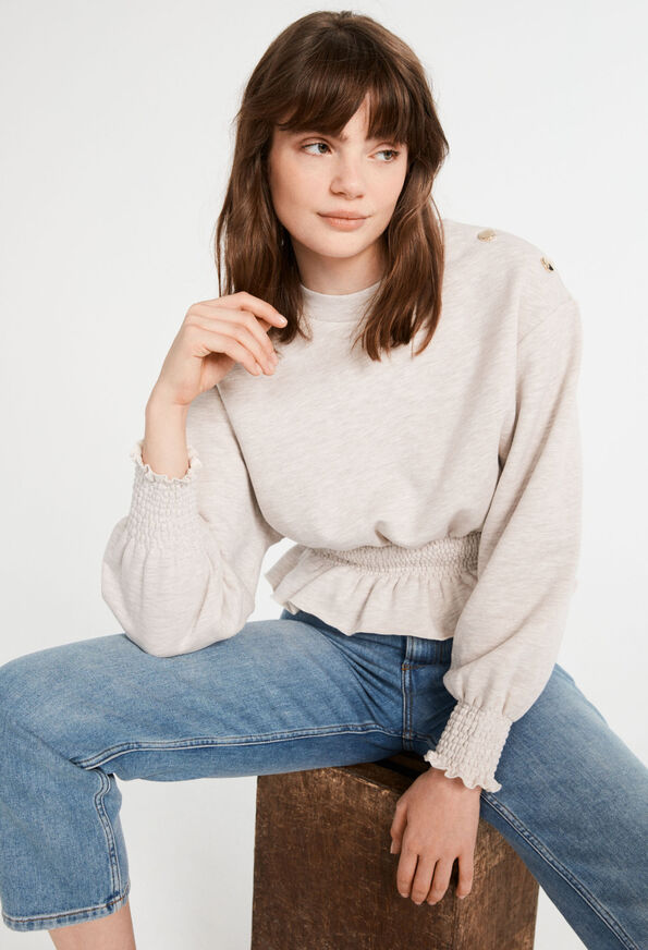222TOMIJY 222TOMIJY : Maille & Sweatshirts couleur ECRU