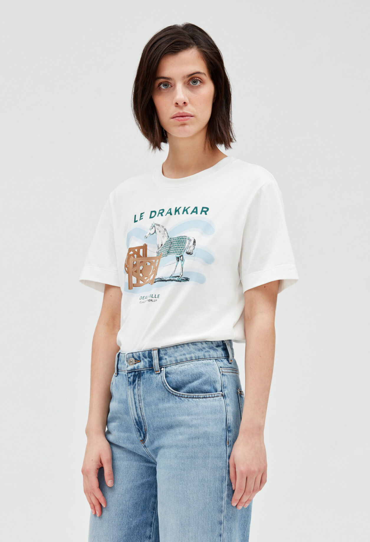 Tee shirt 2025 femme col claudine
