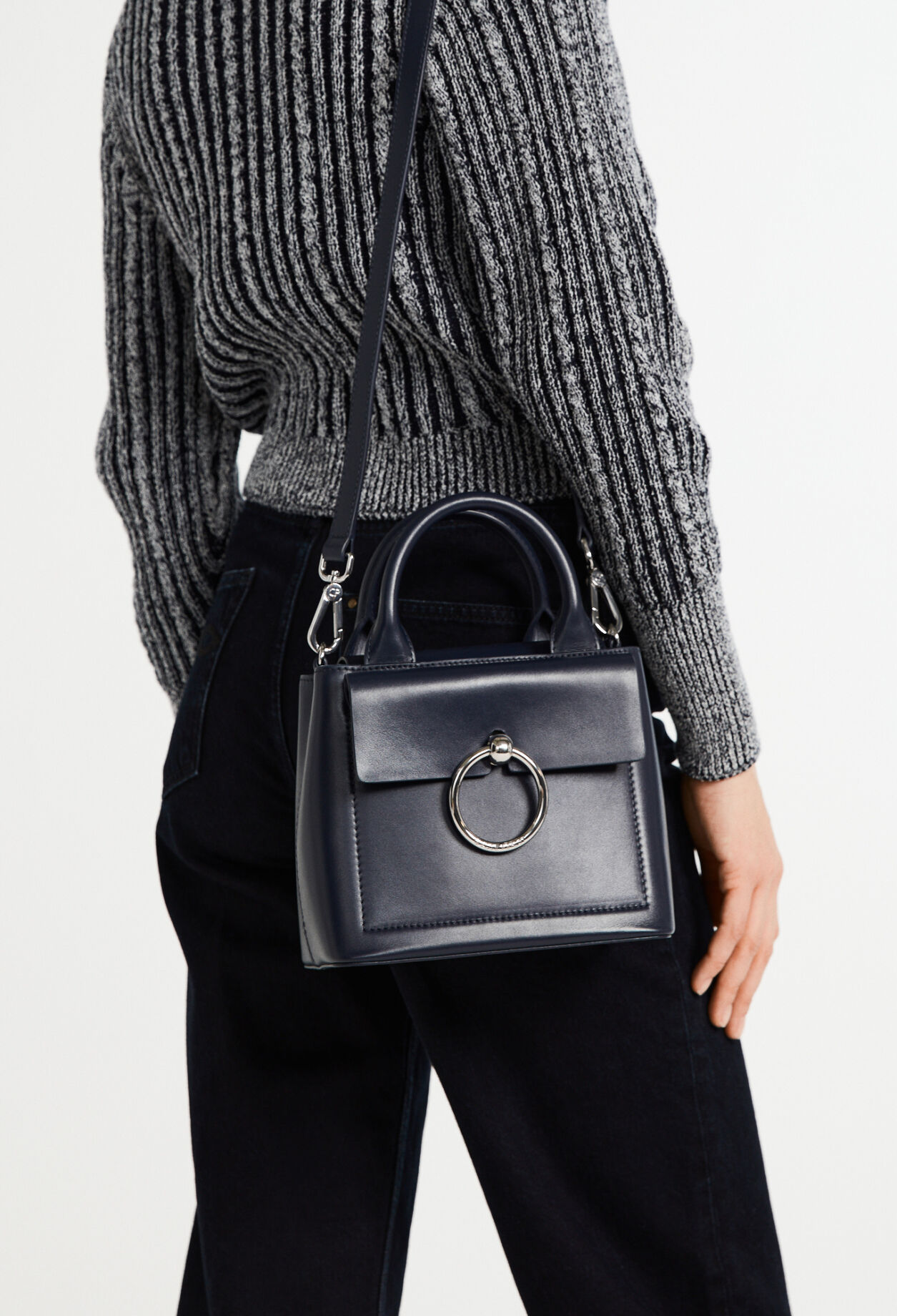 Leather Anouk handbag in size TU Claudie Pierlot