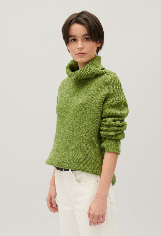 224MANIOC : Wool sweaters color MATCHA