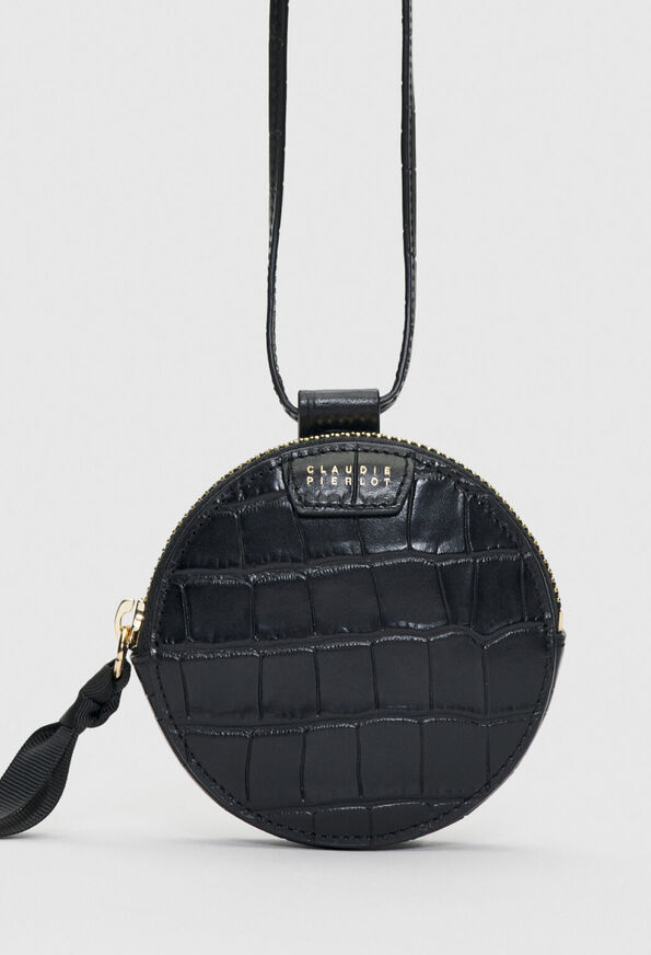 121AROUNDCROCO : Small leather goods color BLACK