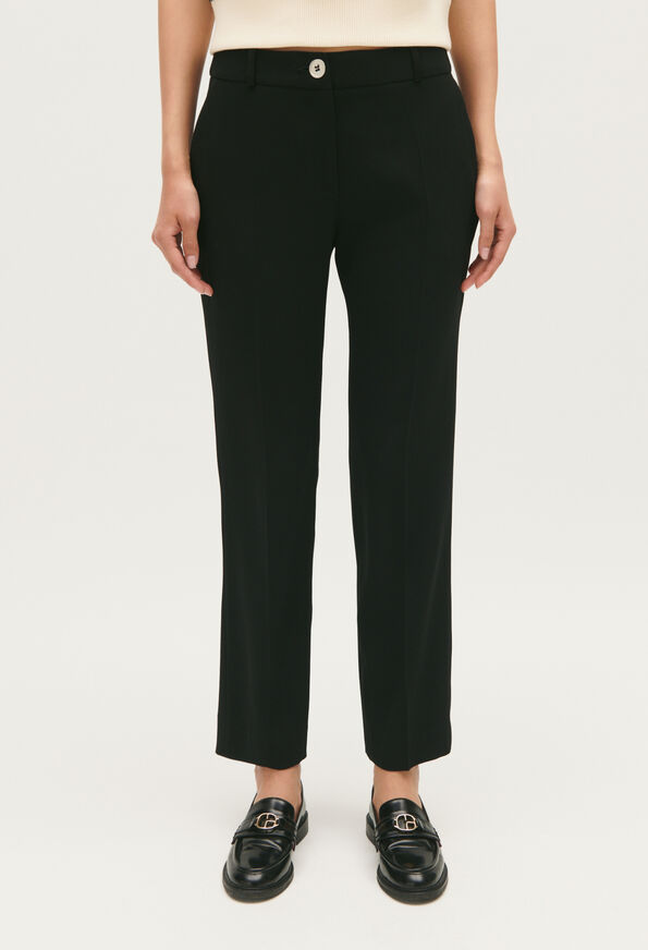 121POUPIN : Jeans and Trousers color BLACK