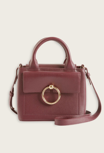 

	Anouck burgundy leather bag
 Vue 1