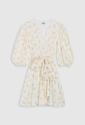 Short wraparound dress mimosa pattern | Claudie Pierlot