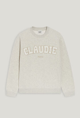 Marled grey knit sweatshirt | Claudie Pierlot