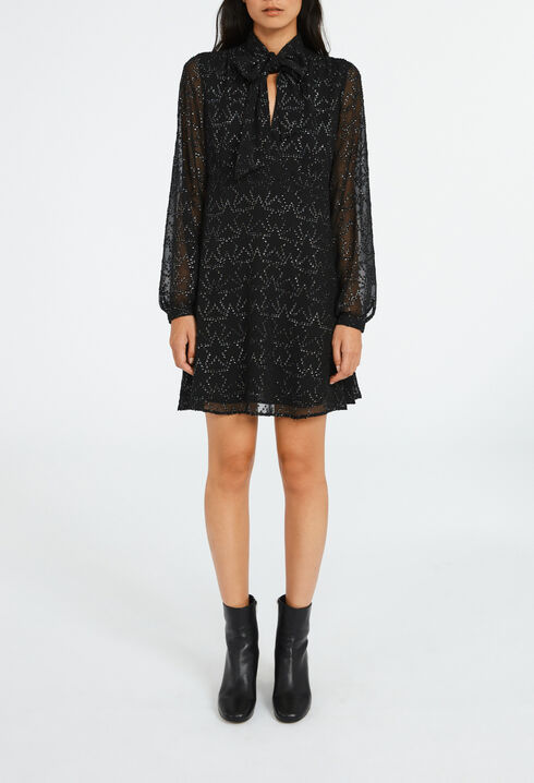 Short dress with star patterns