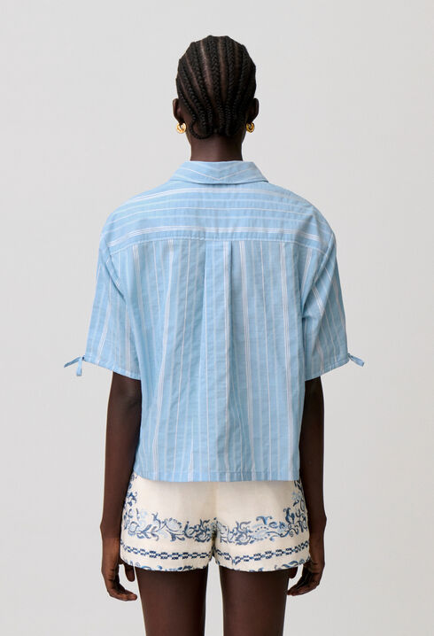 Striped Peter Pan Collar Shirt
