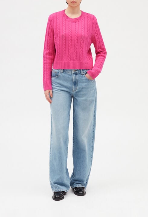 Cable knit cropped jumper