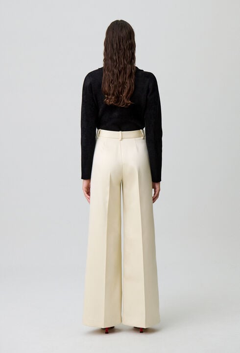 Straight-leg tailored trousers