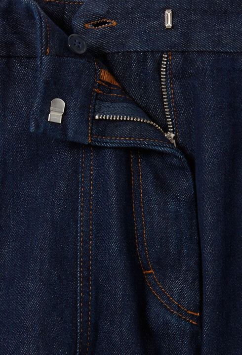 Raw Denim Mini Skirt
