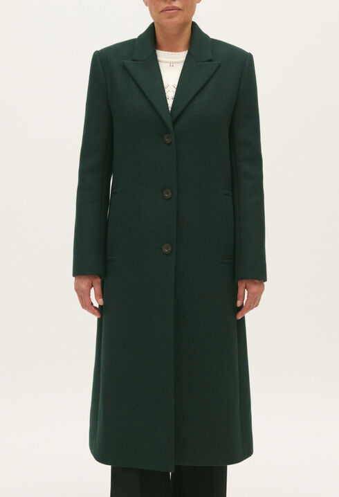 Mid-length straight coat