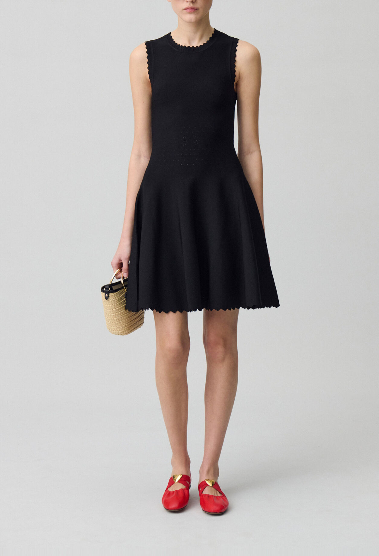 Skater Dress in Fine Knit Fabric