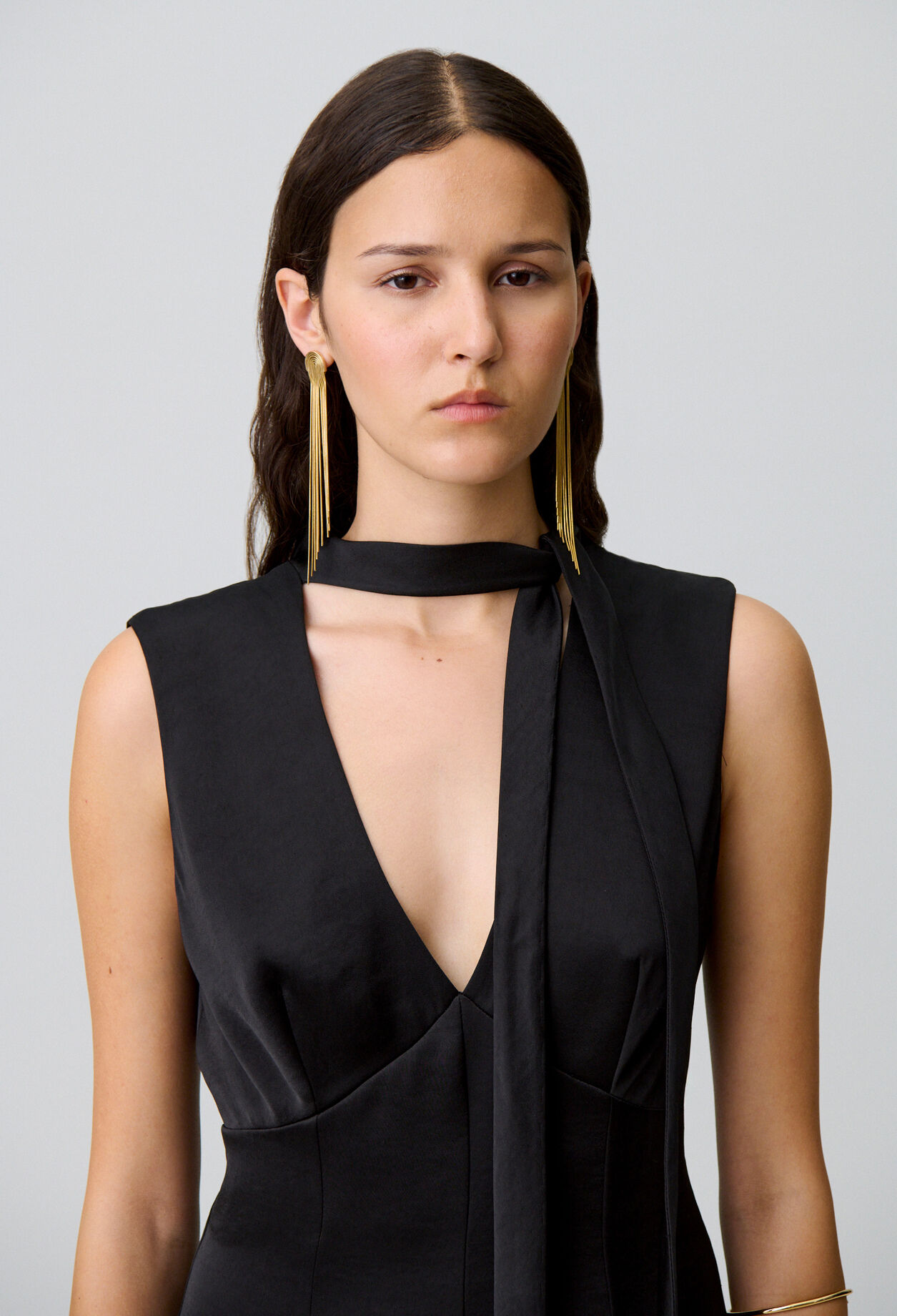 Fluid satin jumpsuit