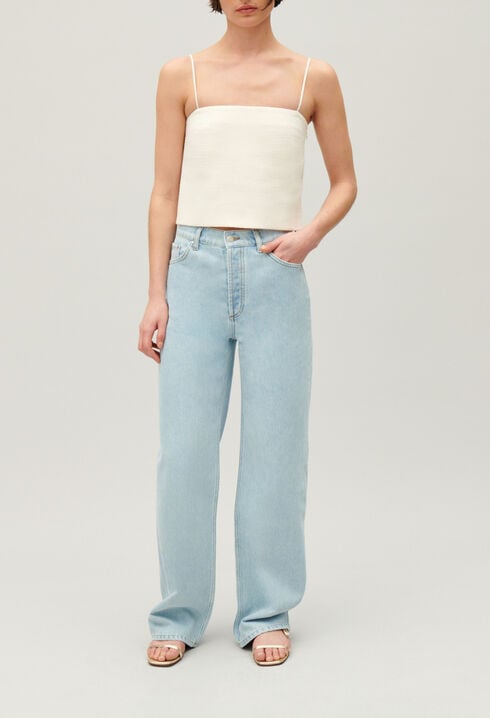 Tweed crop top