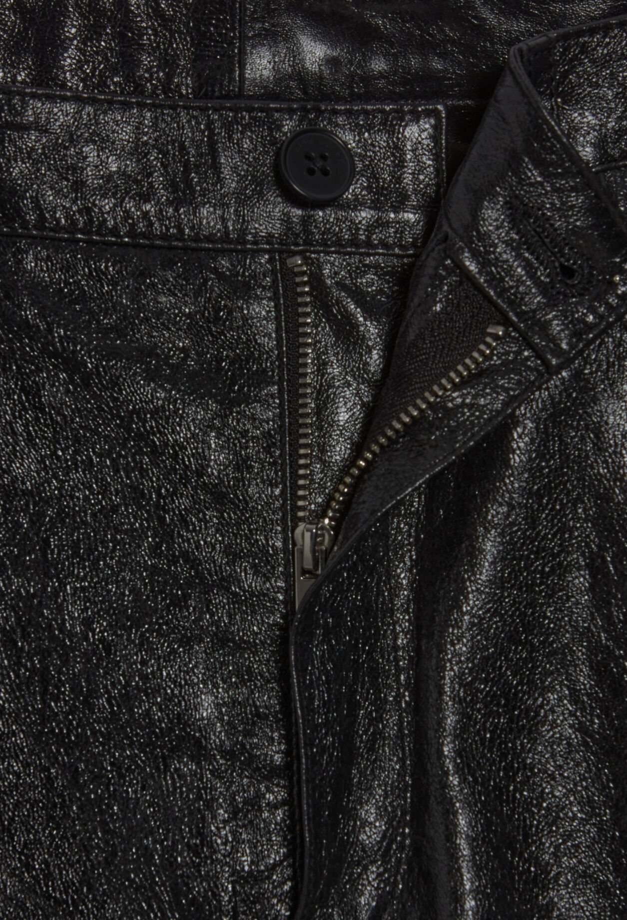 Black leather trousers