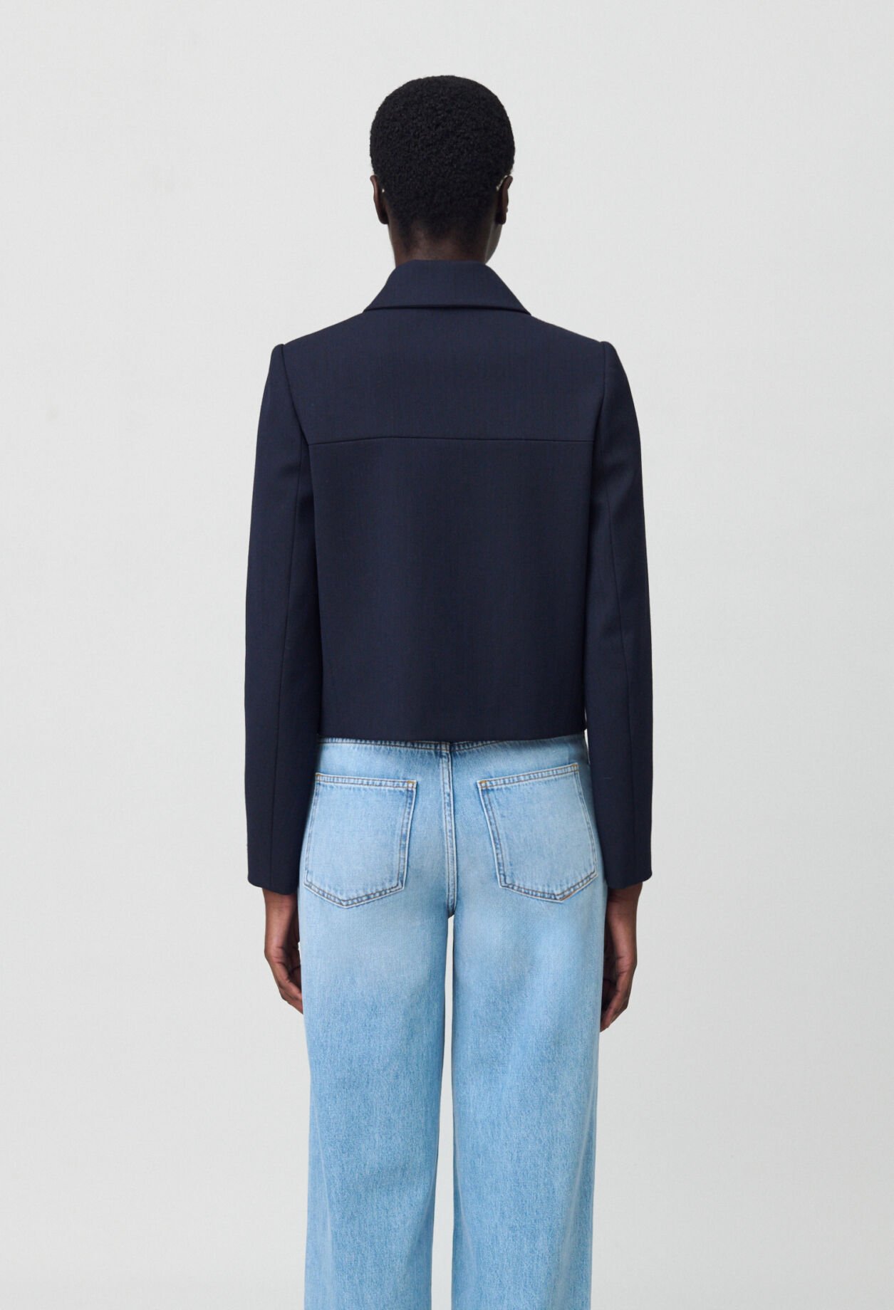 Navy boxy jacket