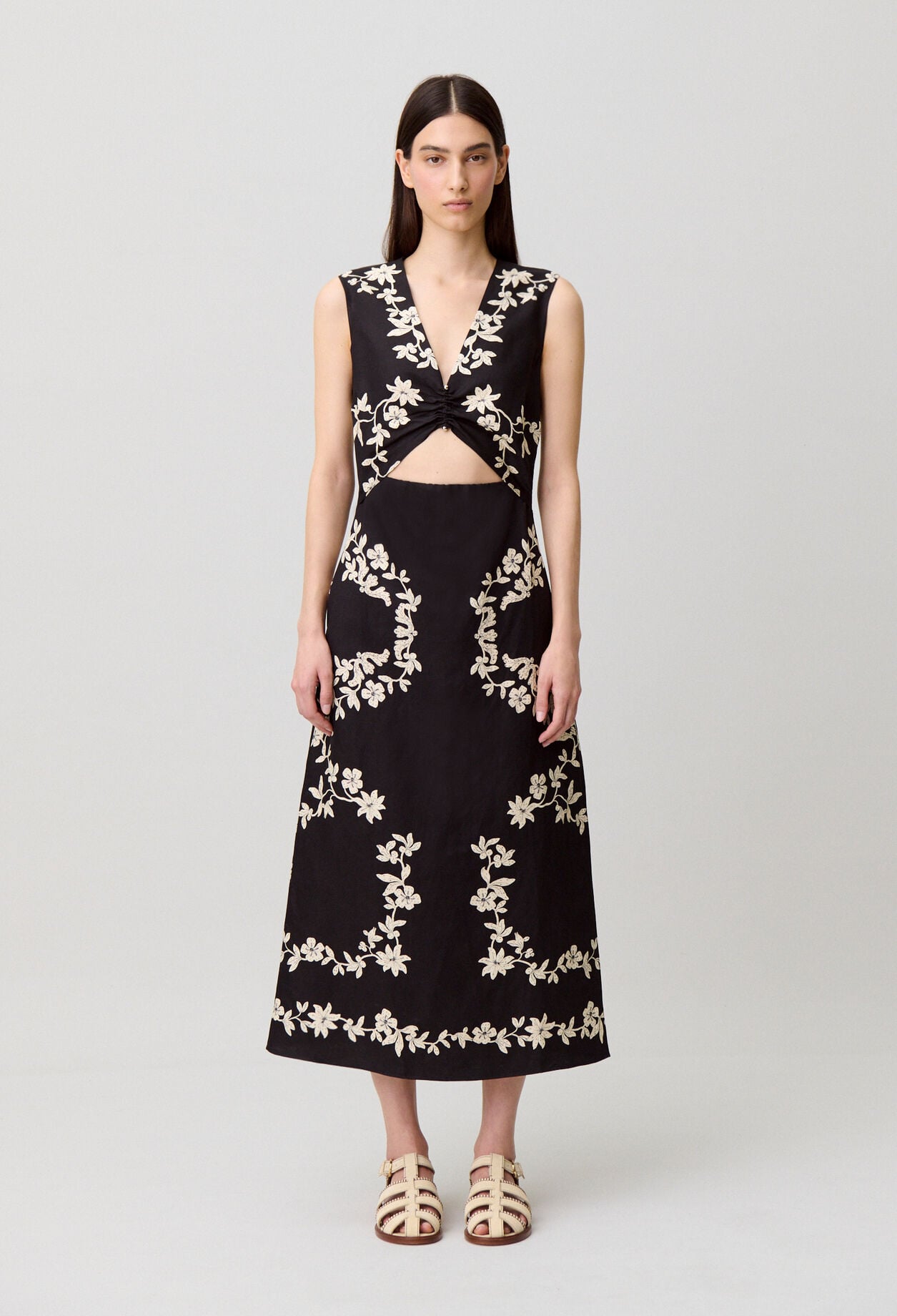 Mid-length floral print dress