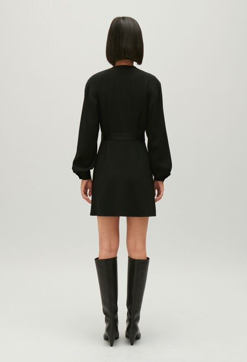 Black wrap dress