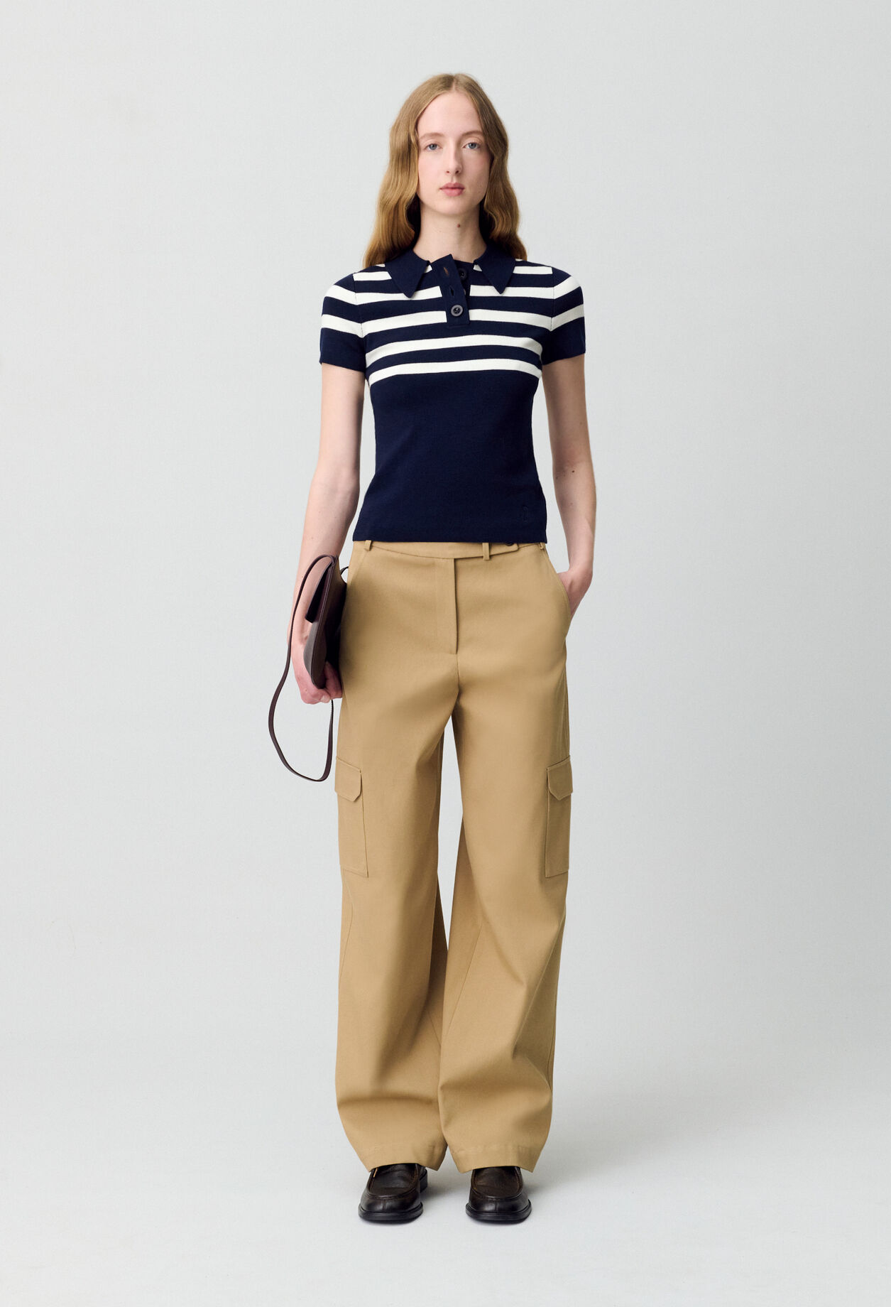 Fine Knit Polo Top