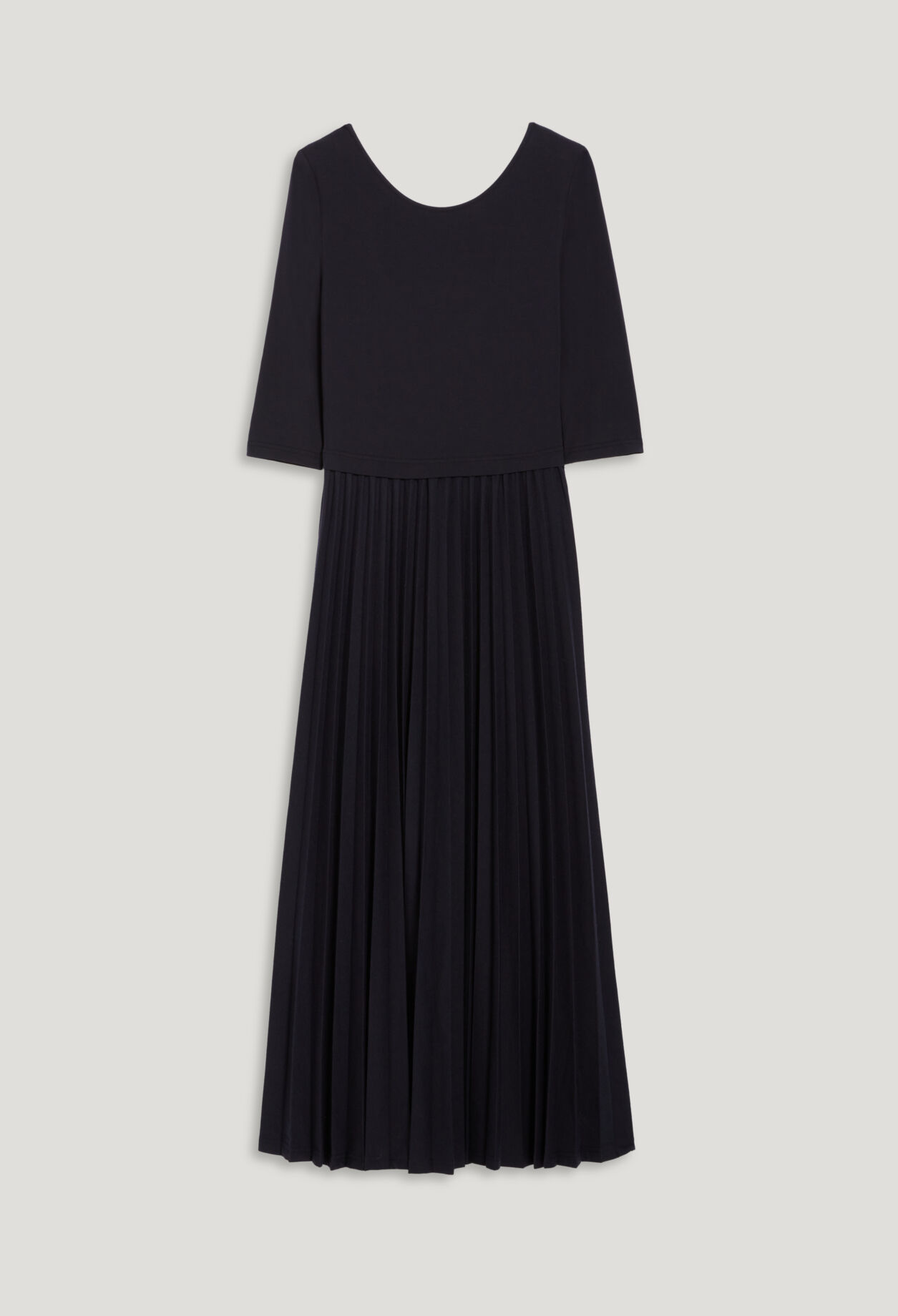 Twist two-tone pleated maxi dress