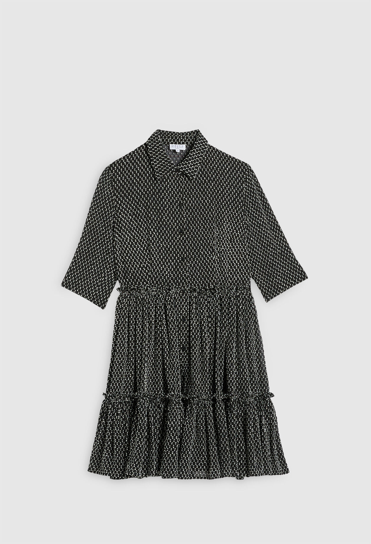 Ruffled shirt dress