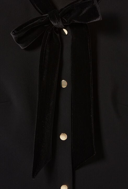 Blouse with Tie Neck