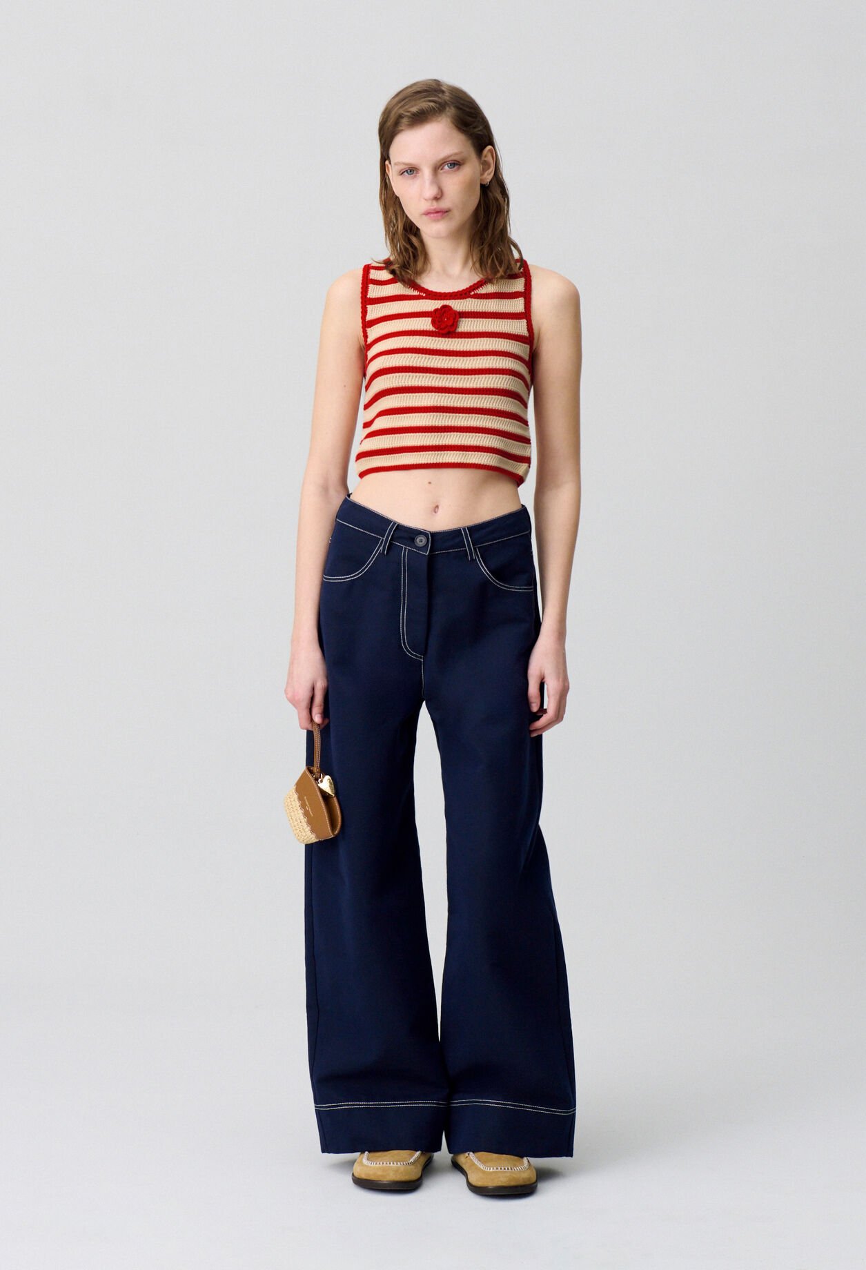 Striped Crochet Top
