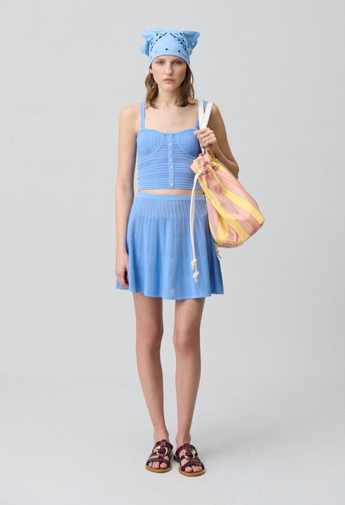 Fine Knit low-cut Top