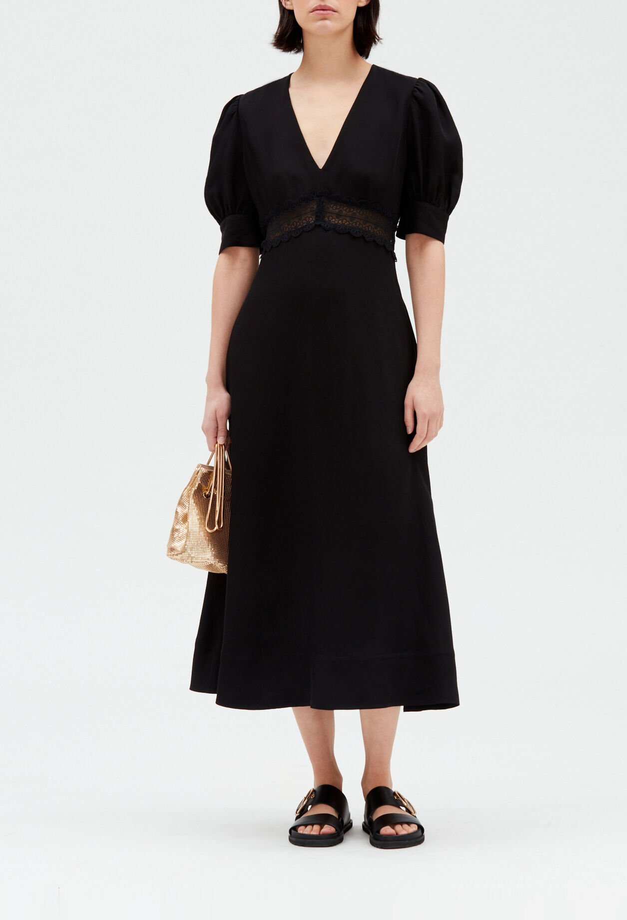 Embroidered midi dress