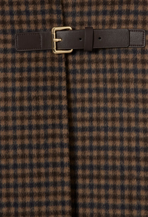 Checked wrap skirt