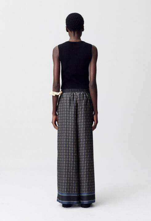 Flowy printed trousers