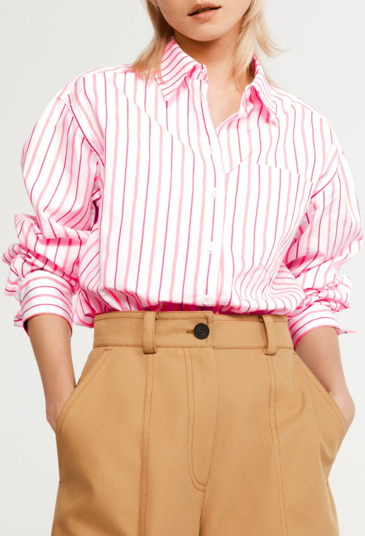 Oversized striped shirt