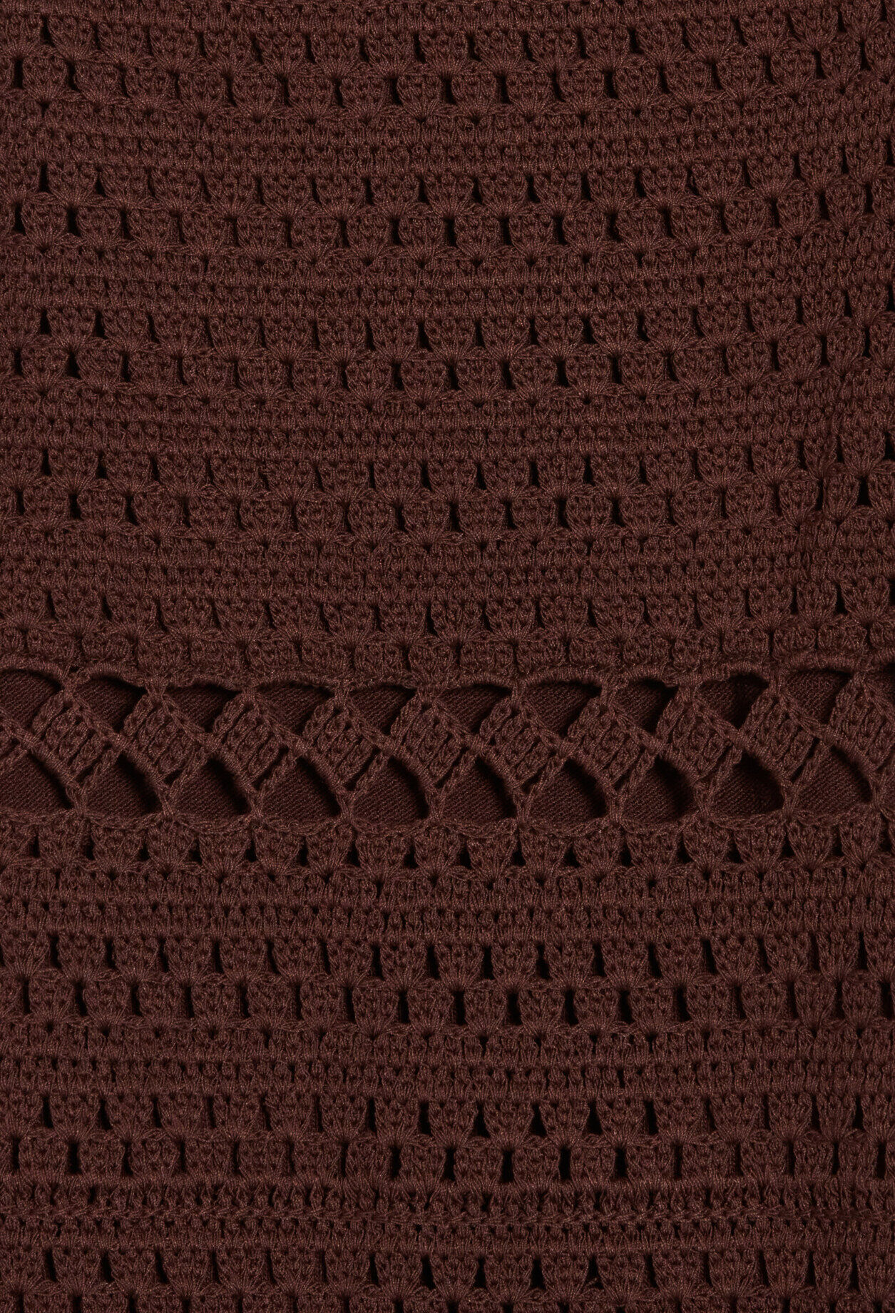 Brown crochet maxi dress