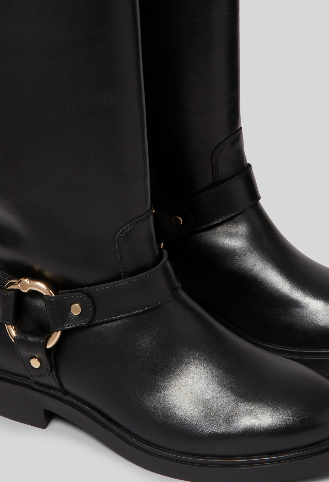 High leather boots