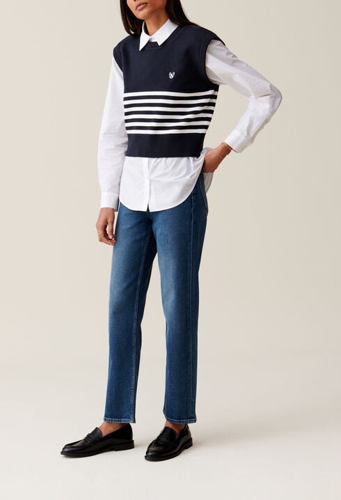 Striped Toto Sleeveless Top