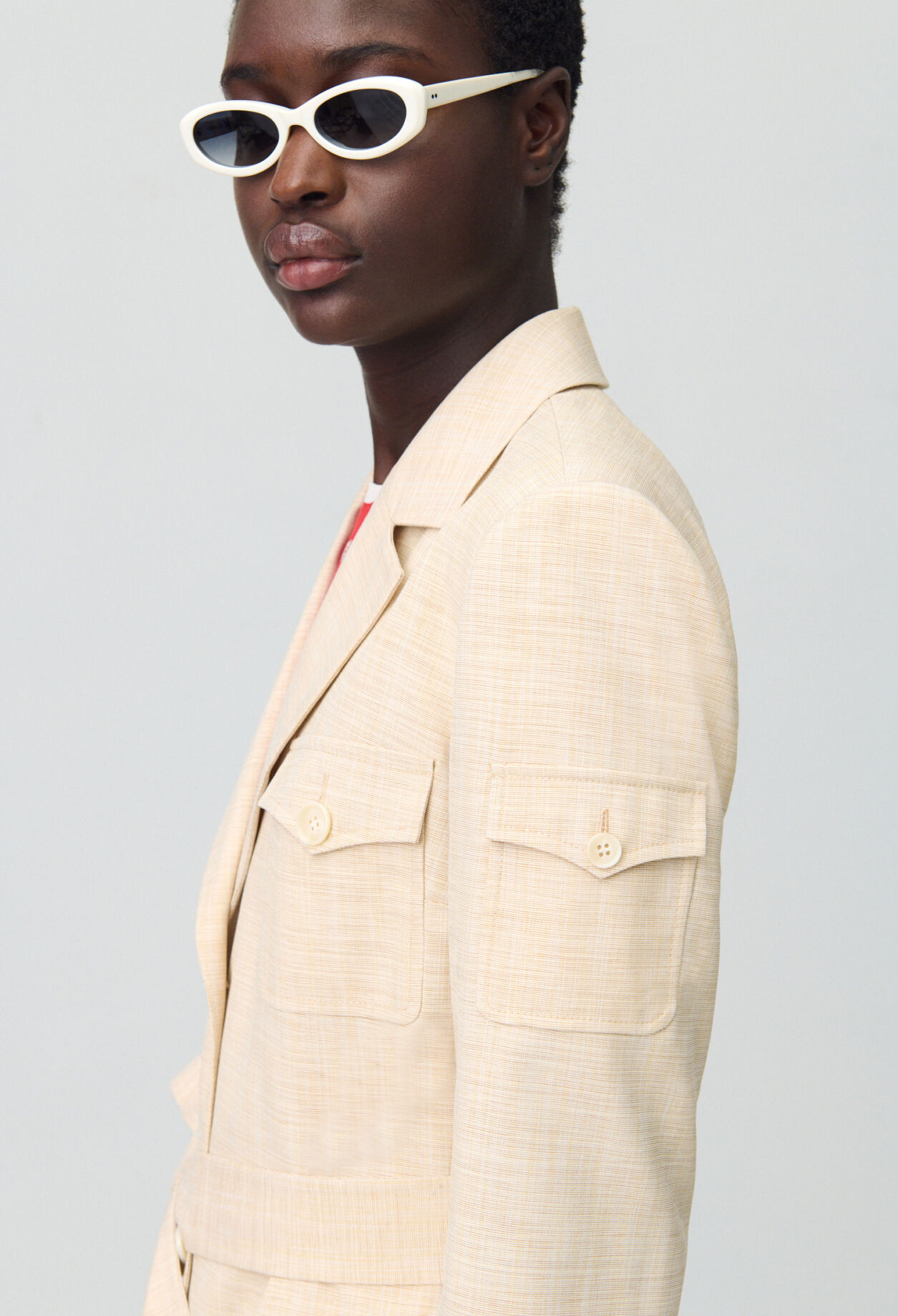 Belted safari jacket
