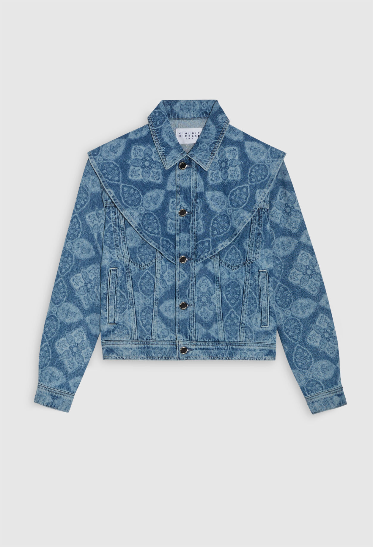 Printed denim jacket
