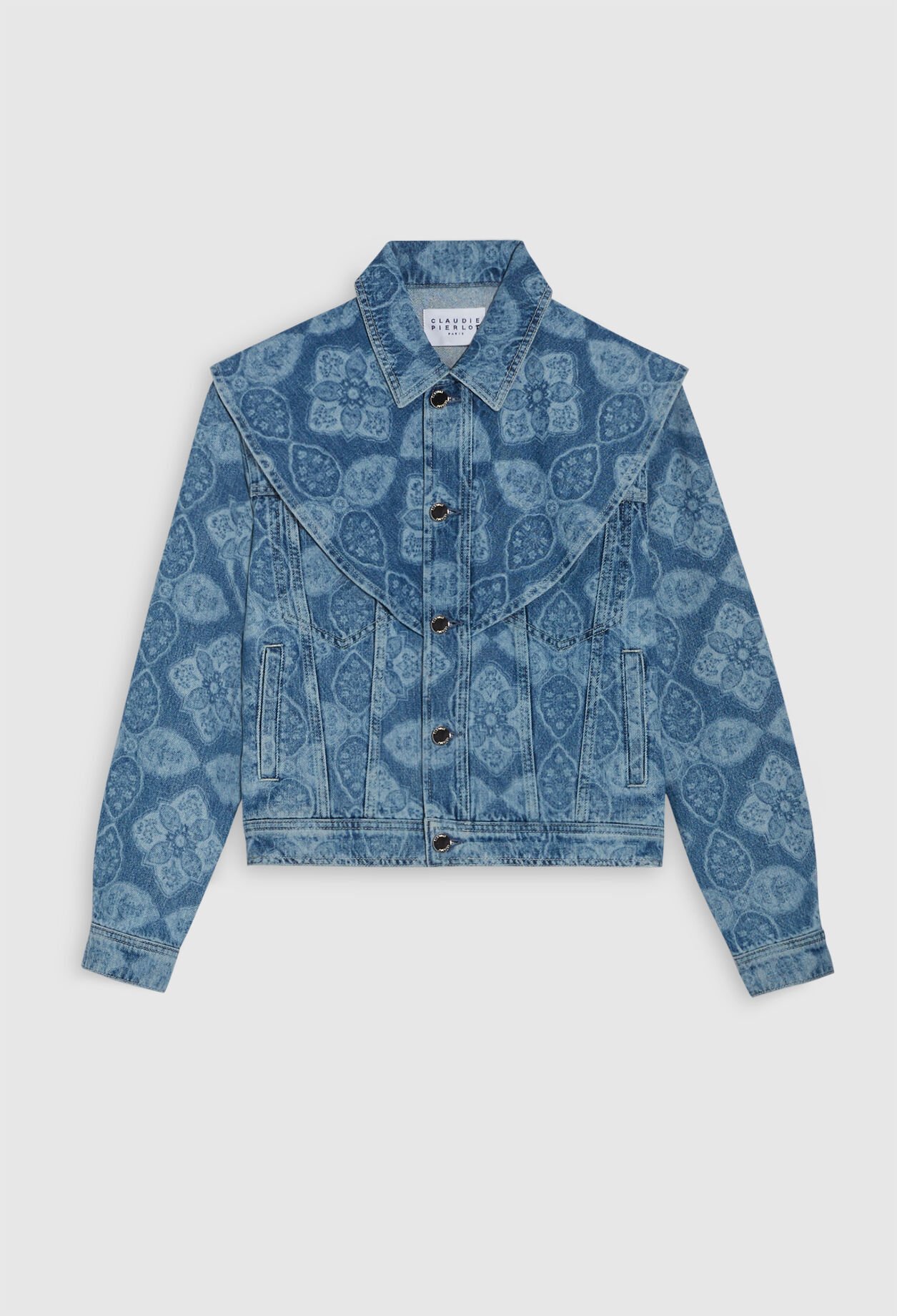 Printed denim jacket