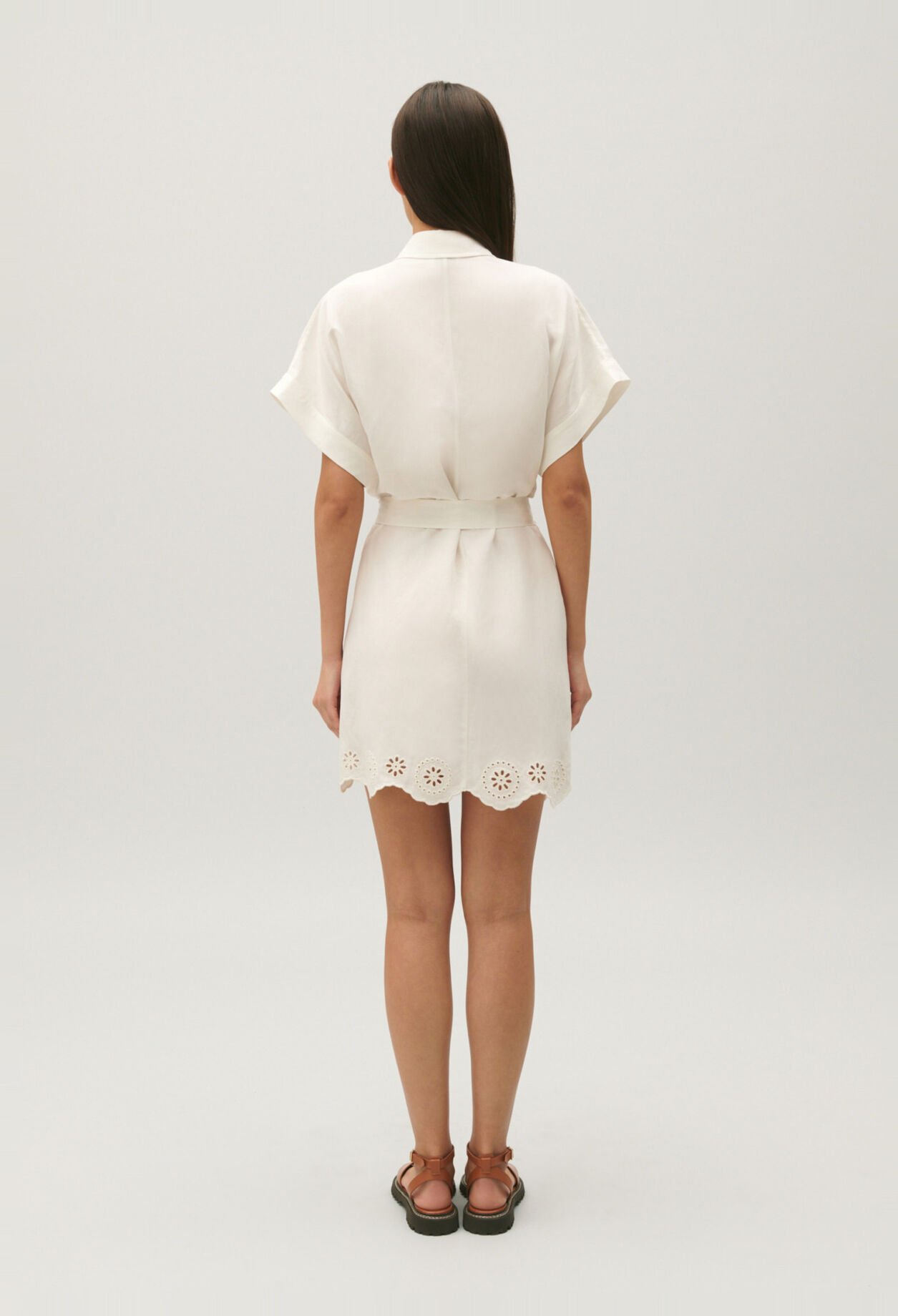 Broderie anglaise short shirt dress