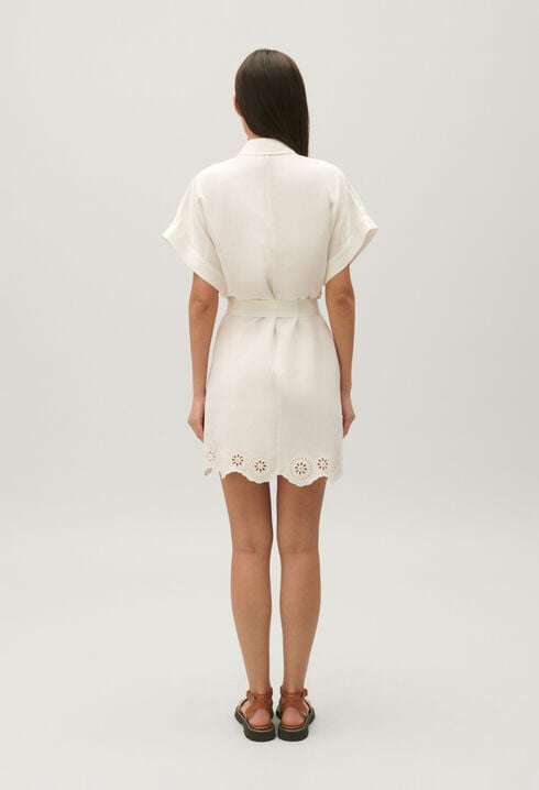 Broderie anglaise short shirt dress