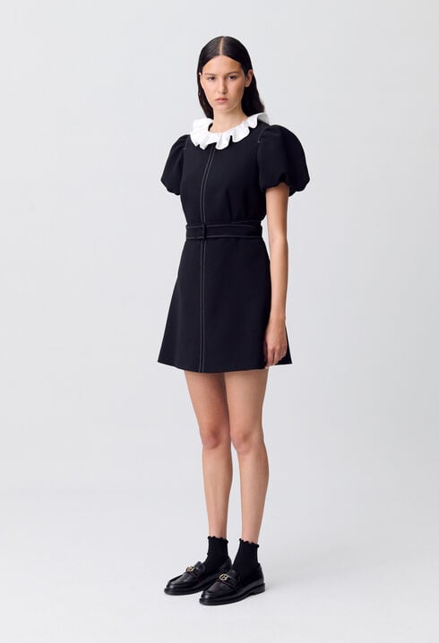 Short dress with collar
